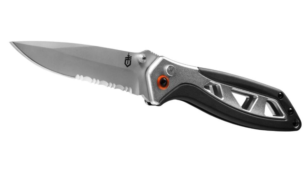 Gerber Outrigger XL Folding Knife,3.38in 7Cr17 Blade,Aluminum w/SoftGrip Overmold Handle,Box 30-000690