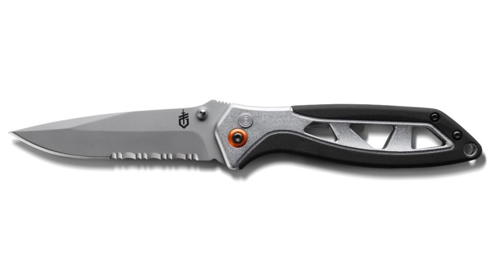 Gerber Outrigger XL Folding Knife,3.38in 7Cr17 Blade,Aluminum w/SoftGrip Overmold Handle,Box 30-000690