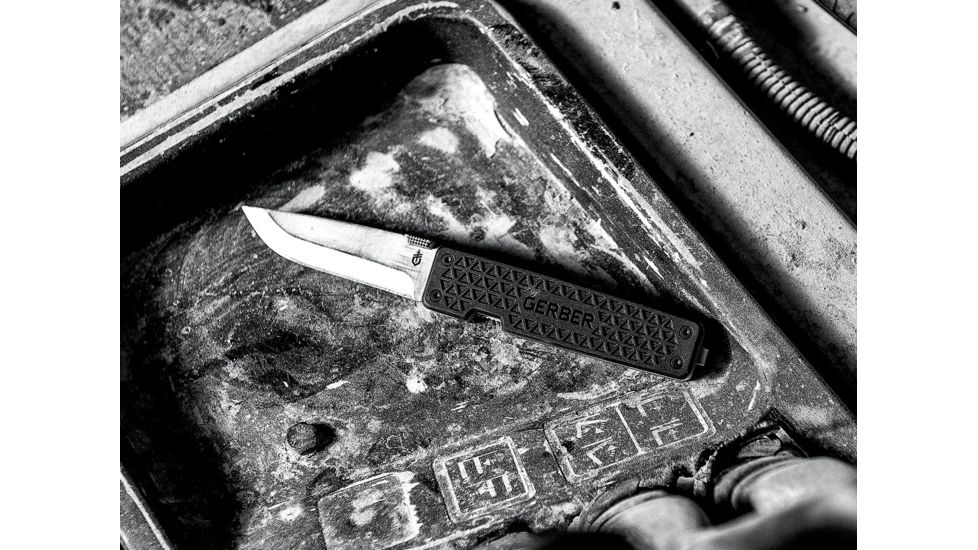 Gerber Pocket Square Knife, Black Glass-Filled Nylon Handle 30-001362