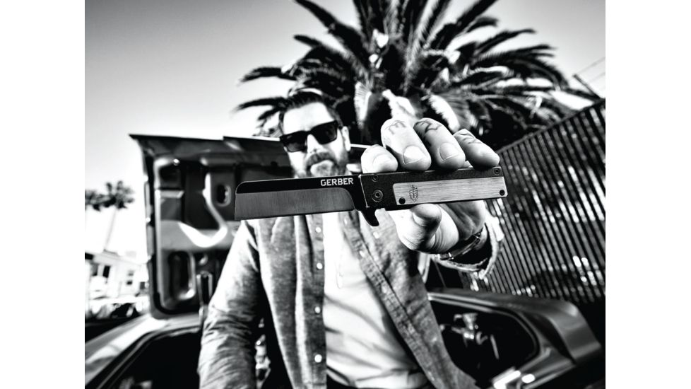 Gerber Quadrant Assisted Opening Folding Knife, 7CR17MOV Steel, Bamboo, 30-001702, EDEMO1