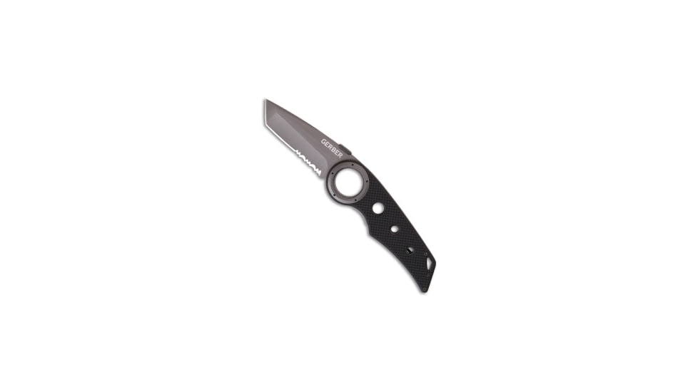 Gerber Gerber Remix Tanto Liner Lock Knife 3" Gray Serr 0433*DISC*, Black, 7Cr17MoV, adult, BHQ-228915