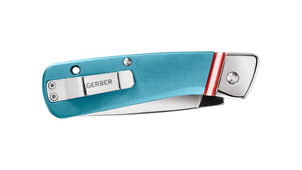 Gerber Straightlace Assisted Opening Folding Knife, 2.9in, 7CR Steel, Sheepsfoot Blade, Blue, 30-001699