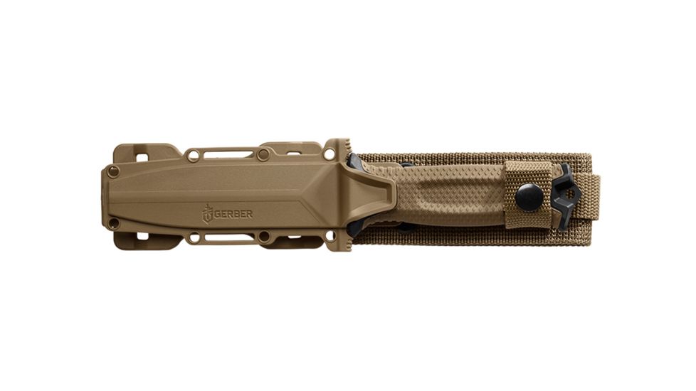 Gerber StrongArm Fixed Blade Knife, Coyote, Serrated, Coyote 30-001059, EDEMO1