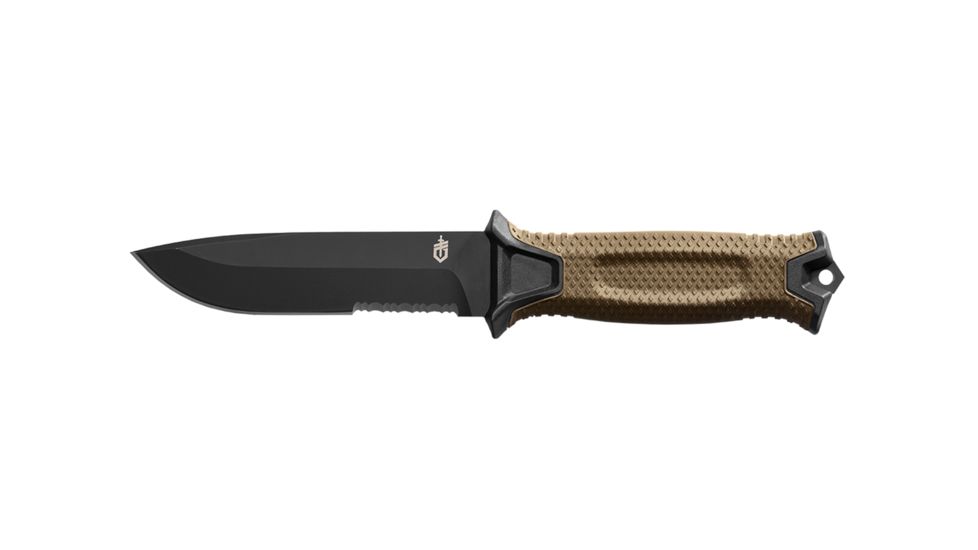 Gerber StrongArm Fixed Blade Knife, Coyote, Serrated, Coyote 30-001059, EDEMO1