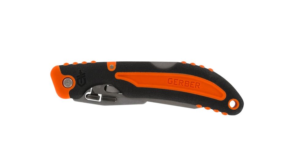 Gerber Vital Pocket Knife, Black/Orange Handle,6 Replacement Blades GE31-002736