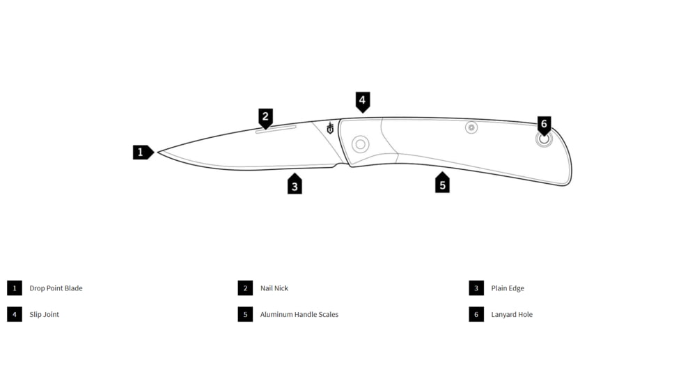 Gerber Wingtip 2.5in Assisted Opening Folding Knife, Grey Handle, Grey, 31-003718