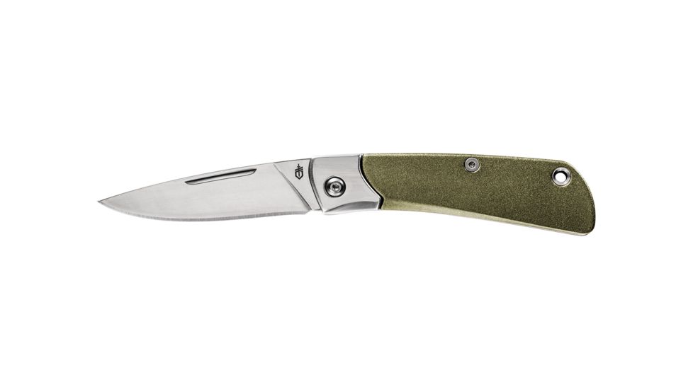 Gerber Wingtip Assisted Opening Folding Knife, 2.5in, 7CR Steel, Drop Point Blade, Green, 30-001701