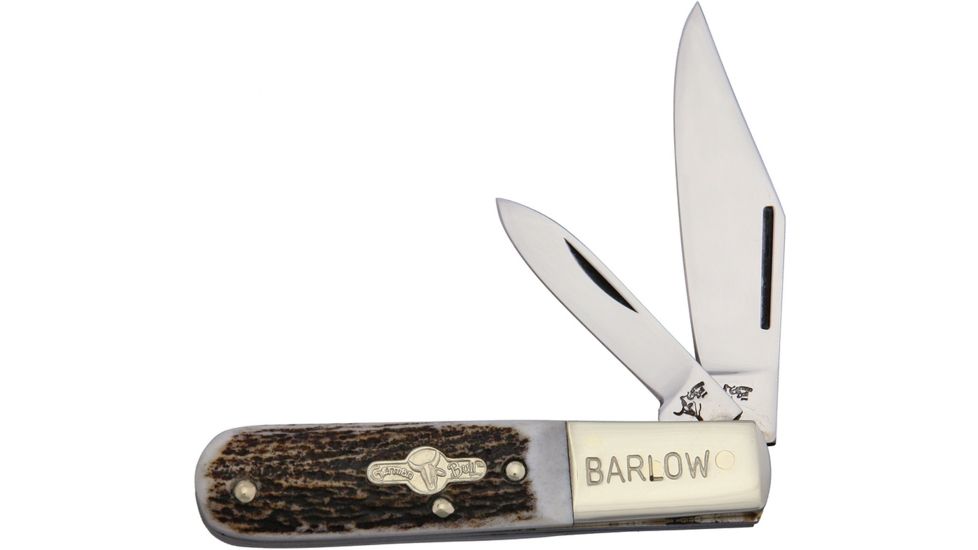 German Bull Barlow Deer Stag Folding Knife,Stainless Steel,Clip and Pen,Deer Stag Handle GB114