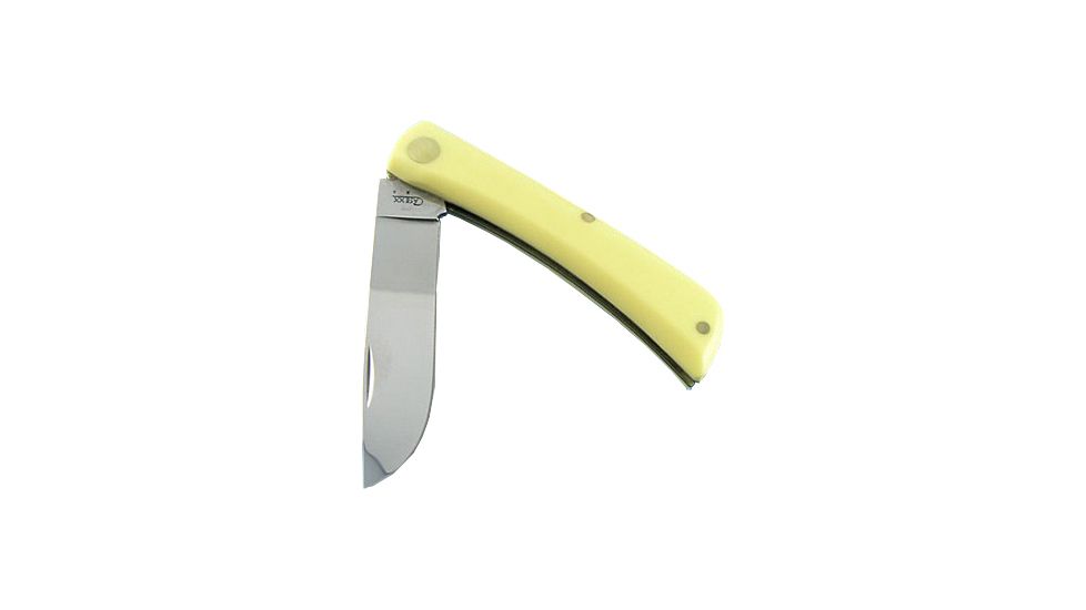German Eye Sodbuster Jr Folding Knife,Solingen Steel Blade, Yellow Celluloid Handle GE99JRY