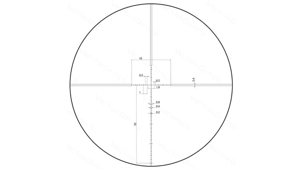 German Precision Optics Centuri Compact 4-16x44mm 30mm Rifle Scope, First Focal Plane, MIL-FFP, Black, RC450