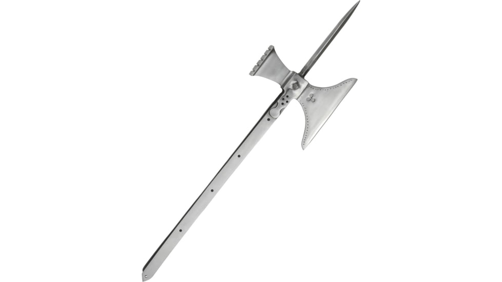 Get Dressed For Battle Pole Axe, 25 1/4in Overall, High Carbon Steel Construction, Edge Is Unsharpened, No Shaft, XB0099