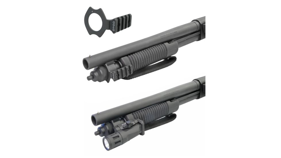 GG&amp;G Mossberg 590 Shockwave Flashlight Mount, 12Ga, Black, GGG-2007