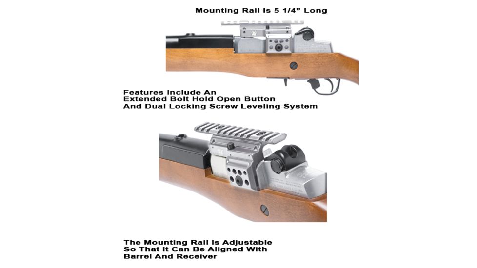 GG&amp;G Ruger Mini-14 Scope Mount, Silver, GGG-1519BD