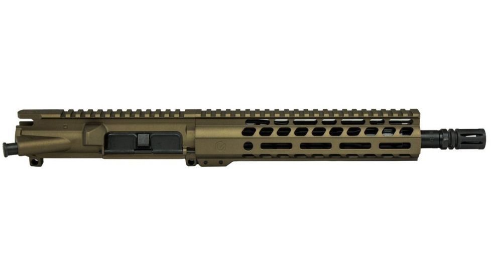 Ghost Firearms Elite Complete Upper Receiver, 5.56x45 NATO, 10.5 inch, Carbine Length, 4150 M4 Barrel, 1-7 Twist, 9 inch M-LOK Free Float Hand Guard, A2 Flash Hider, Burnt Bronze, GF105E9GFR556BB