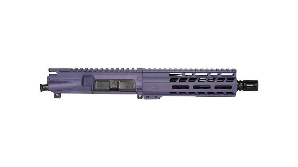 Ghost Firearms Elite Complete Upper Receiver, 5.56x45 NATO, 7.5 inch, Pistol Length, 4150 M4 Barrel, 1-7 Twist, 7 inch M-LOK Free Float Hand Guard, A2 Flash Hider, Tactical Grape, GF75E7GFR556GRP