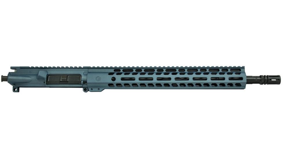 Ghost Firearms Elite Complete Upper Receiver, 7.62x39, 16 inch, Carbine Length, 4150 Light HBAR Barrel, 1-10 Twist, 14 inch M-LOK Free Float Hand Guard, A2 Flash Hider, Blue Titanium, GF16E14GFR762BT