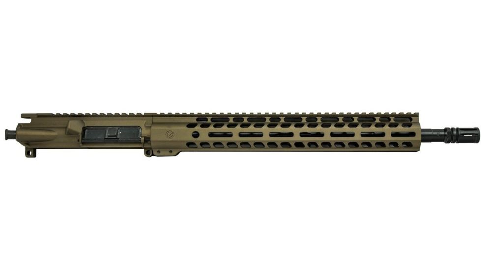 Ghost Firearms Elite Complete Upper Receiver, 7.62x39, 16 inch, Carbine Length, 4150 Light HBAR Barrel, 1-10 Twist, 14 inch M-LOK Free Float Hand Guard, A2 Flash Hider, Burnt Bronze, GF16E14GFR762BB