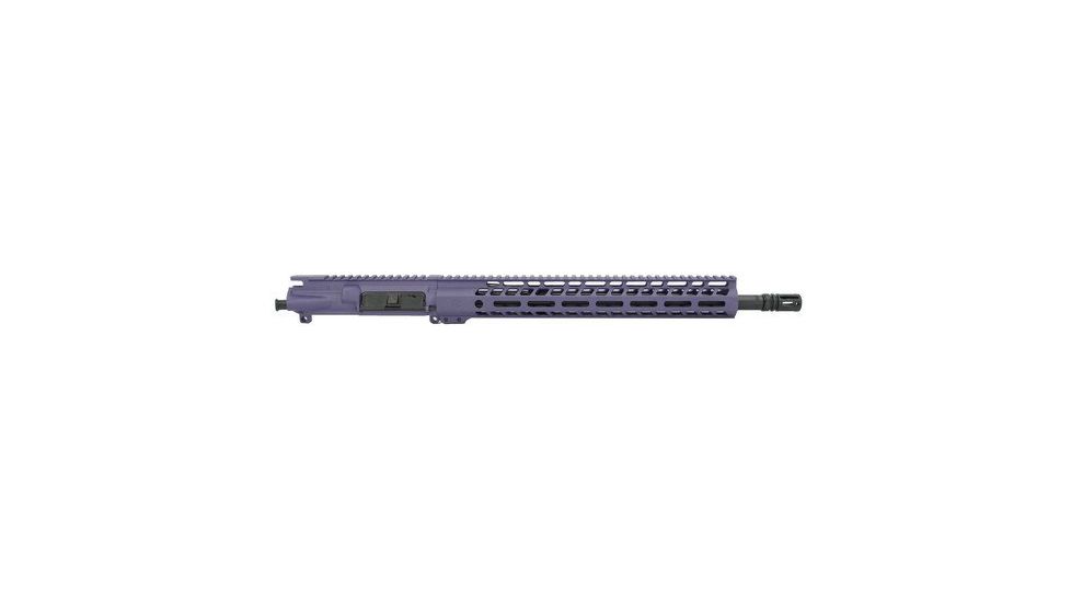 Ghost Firearms Elite Complete Upper Receiver, 9mm 9x19 Para, 16 inch, 4150 Light HBAR Barrel, 1-10 Twist, 14 inch M-LOK Free Float Hand Guard, A2 Flash Hider, Tactical Grape, GF16E14GFR9MMGRP