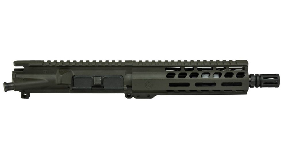 Ghost Firearms Elite Complete Upper Receiver, 9mm 9x19 Para, 7.5 inch, 4150 Light HBAR Barrel, 1-10 Twist, 7 inch M-LOK Free Float Hand Guard, A2 Flash Hider, OD Green, GF75E7GFR9MM-OD