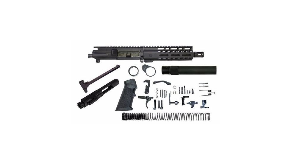Ghost Firearms Vital Upper Receiver, Pistol Lower Parts Kit, 9mm 9x19 Para, 7.5in, Pistol , Light HBAR Barrel, 1-10 Twist, 7in M-LOK Freefloat Handguard, , Blk, GF75V7GFR9MM-KIT