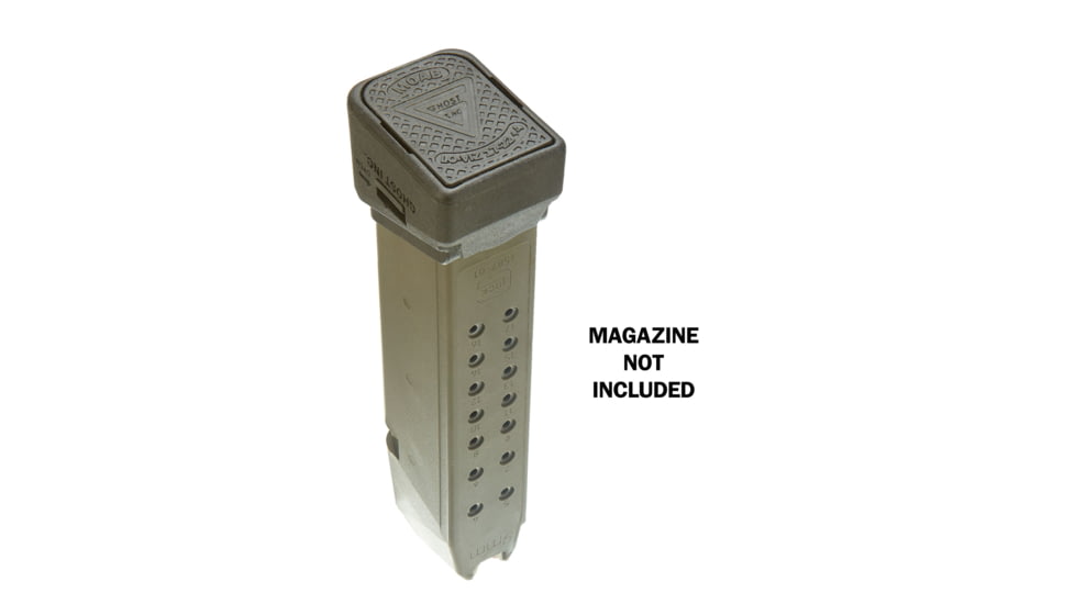 Ghost Inc Glock 19X/17/17L 9mm/.40 +3/4 Rounds Pistol Magazine Extension, Black, 4, GHOGL17LOVIZ4BLK