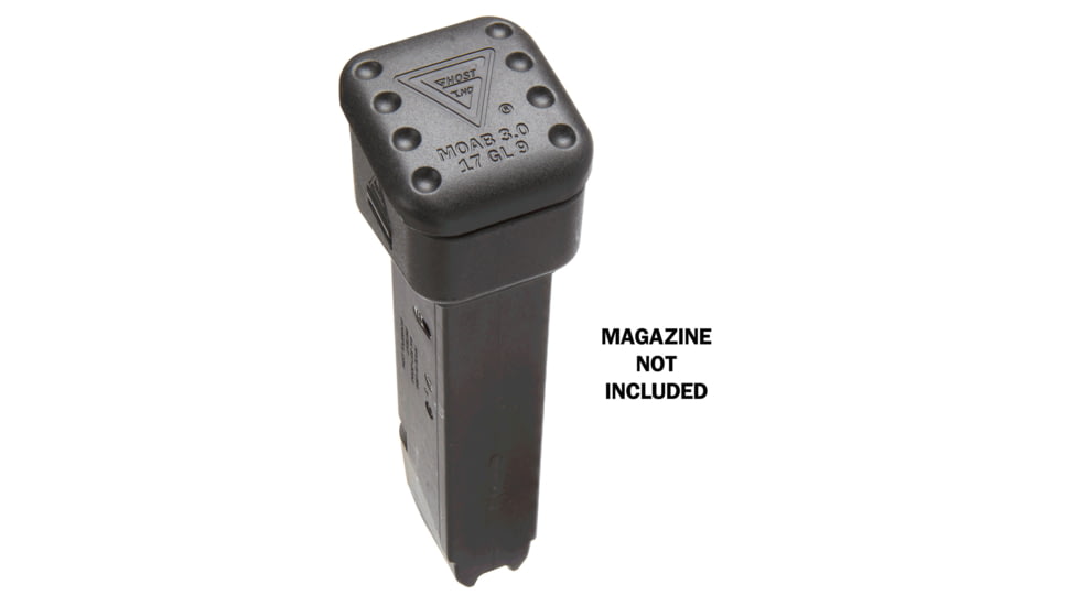 Ghost Inc Magpul PMAG 17 9mm +6 Rounds Rifle Magazine Extension, Black, 6, GHOPM176MOABBLK