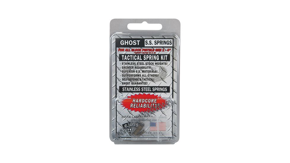 Ghost Inc Stainless Steel Tactical Spring Kit For Glock Gen 1-4 Pistols Not For The G42 Or G43