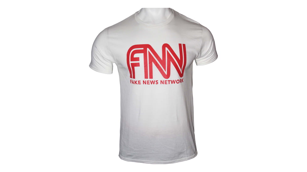 Gi Men's T-shirt Trump Fake News Network Small White!