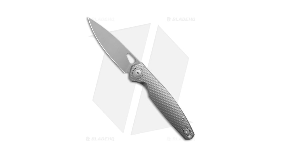GiantMouse Vox/Anso ACE REO Folding Knife, 3.33in, CPM MagnaCut, Drop Point Blade, Titanium, Gray Handle, Gray/Gray, 7.94 inch, BHQ-206450