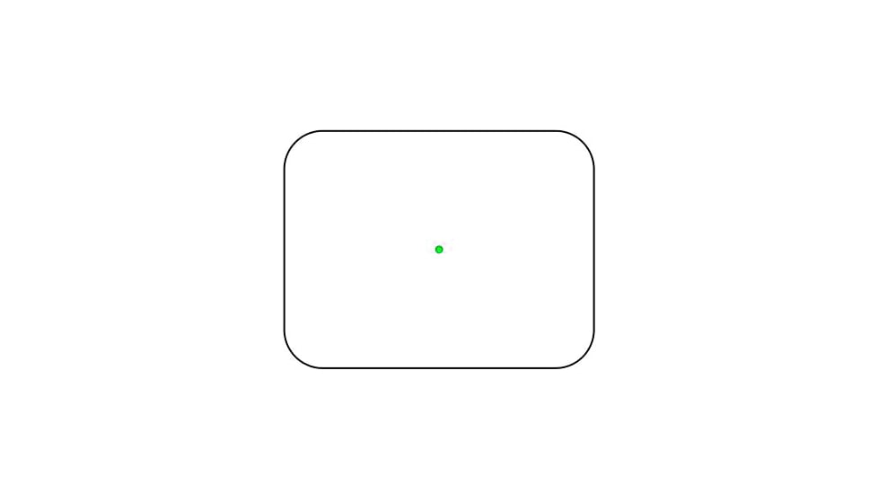 Gideon Optics Granite MOS Carry 1x 25.3x17.8mm Reflex Red Dot Sight, 3 MOA Green Dot Reticle, Black, GTMOS-CA-GN