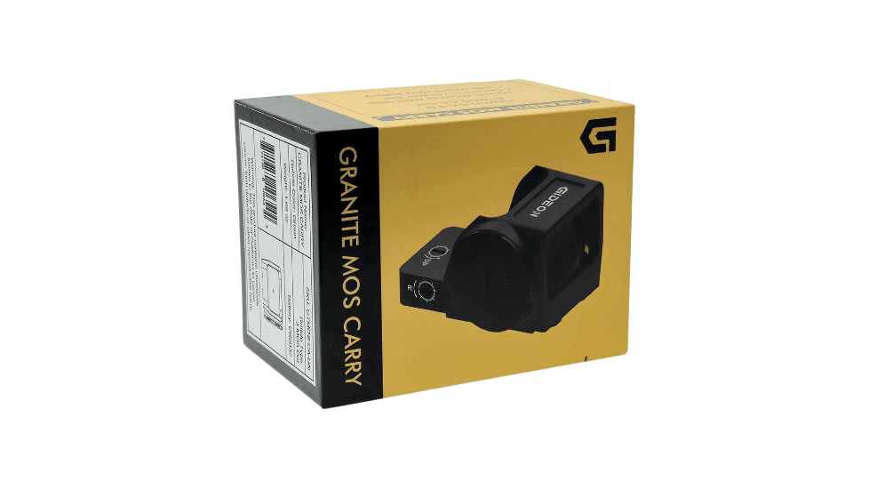 Gideon Optics Granite MOS Carry 1x 25.3x17.8mm Reflex Red Dot Sight, 3 MOA Red Dot Reticle, Black, GTMOS-CA-RD