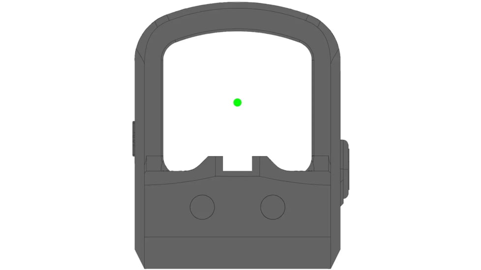Gideon Optics Pebble Reflex Red Dot Sight, 1x14.8x15.2mm, Green Beam, 3 MOA Dot, Black, PB10GN