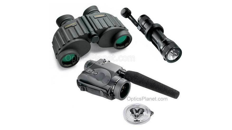 3-PC Day and Night Explorer Military Gift Package - Steiner 8x30 Binoculars, Streamlight NF-2, Bushnell 2.5x42 Night Vision Audio Scope