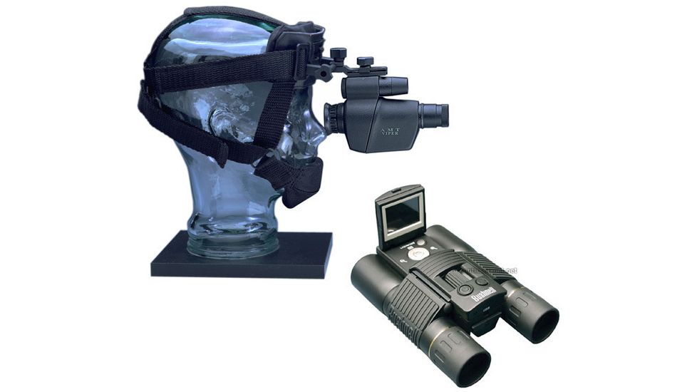2-PC Day and Night Neighborhood Watch Gift Package - Bushnell 8x30 3.1mp Dig Cam Binocular 118323, ATN Viper