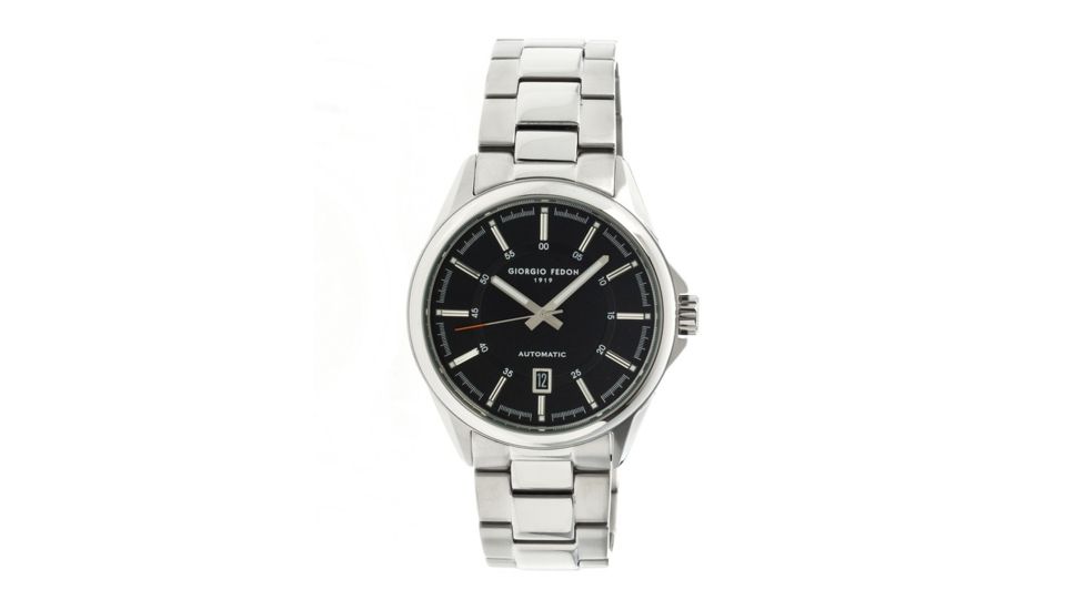 Giorgio Fedon 1919 Fedonmatic VI Mens Watch, Black Dial, Silver Stainless Steel Band GIOGFBH004