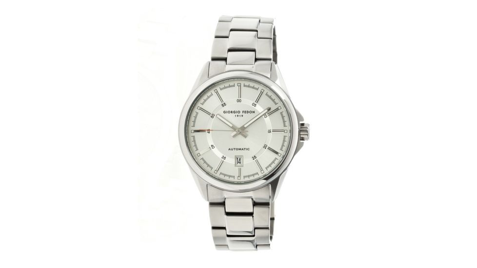 Giorgio Fedon 1919 Fedonmatic VI Mens Watch, Silver Dial, Silver Stainless Steel Band GIOGFBH005