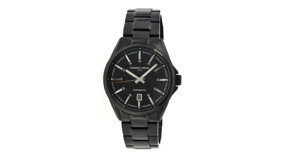 Giorgio Fedon 1919 Fedonmatic VI Mens Watch, Black Dial, Black Stainless Steel Band GIOGFBH006