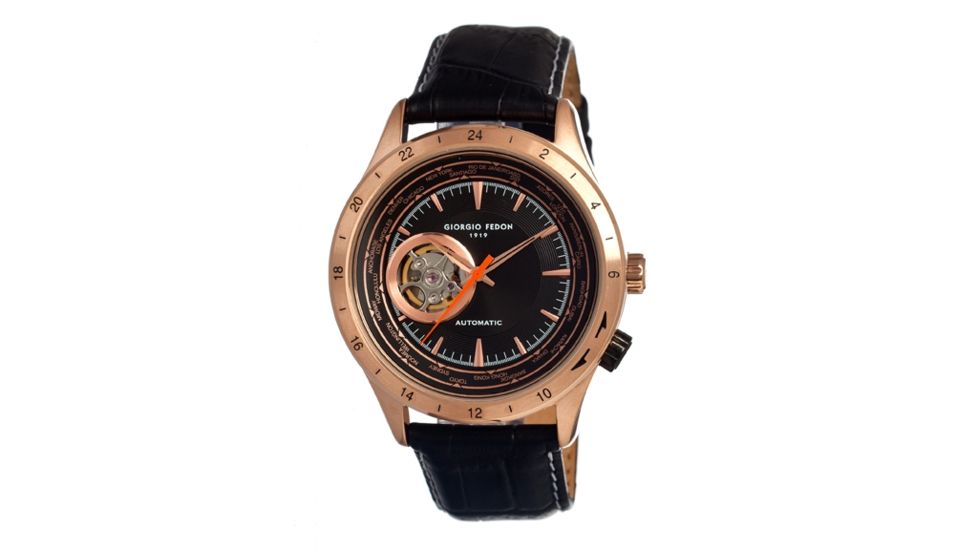 Giorgio Fedon 1919 Gfaj002 Traveler Mens Watch, Black GIOGFAJ002