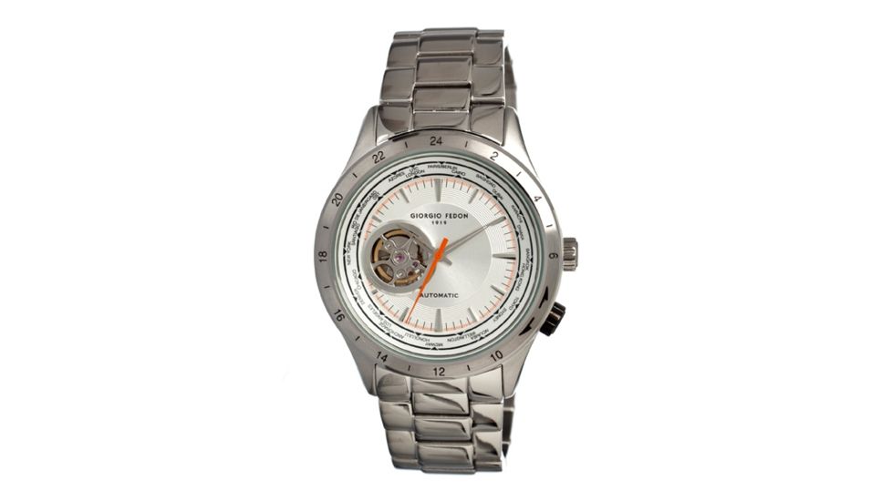 Giorgio Fedon 1919 Gfaj003 Traveler Mens Watch, Silver GIOGFAJ003