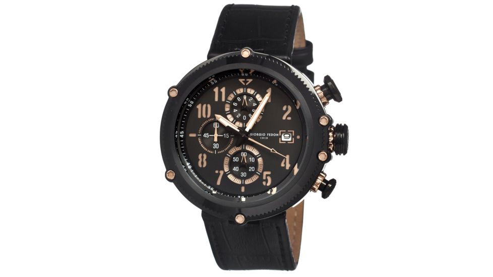 Giorgio Fedon 1919 Sport Utility Mens Watch, Black-Rose Gold GIOGFAV005
