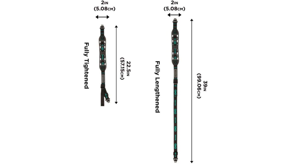 Allen Girls With Guns Black Label Lightweight Rubber Rifle Sling, Adjustable, 22.5 x 39in Lenght, Non-Slip Backing, 500 lbs, Blackout Shade Camo, 8274