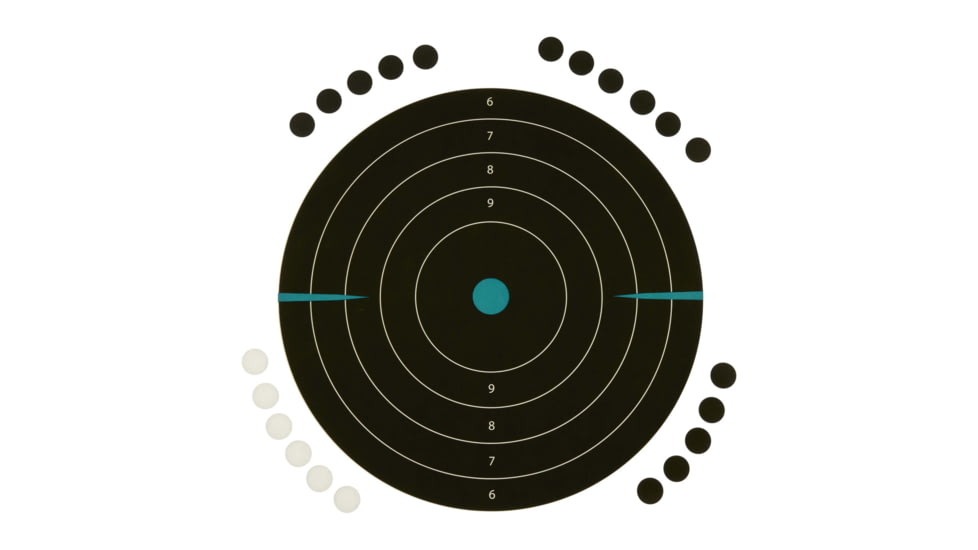Girls With Guns Gwg Splash Self-Adhesive Paper Bullseye Target, Teal/Black, 12X12, 15279