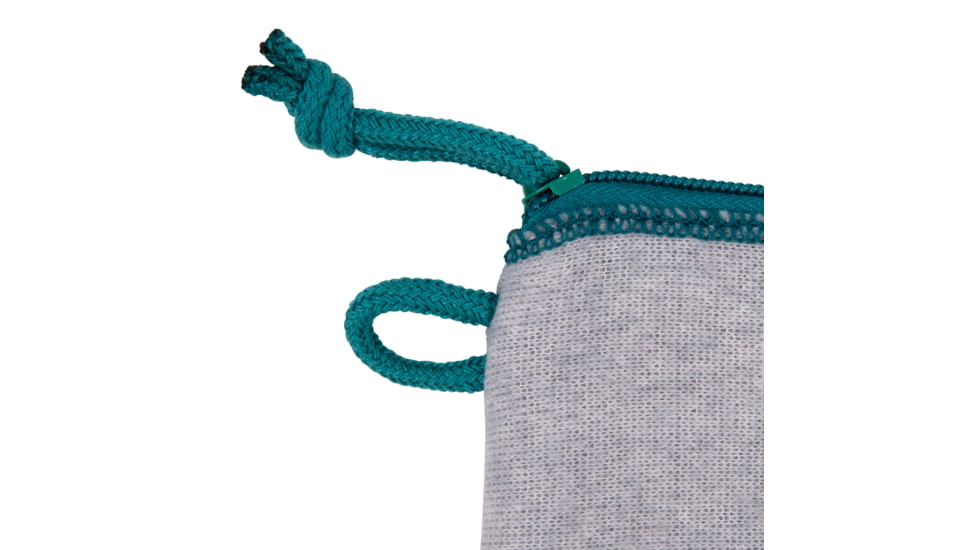 Girls With Guns Knit Fabric Handgun Storage Pouch w/Writable ID Label, Lockable Keyring, Zipper Closure, 7x9in, Fleece Lining, Full Size Interior, Gray/Blue Accents, 9074