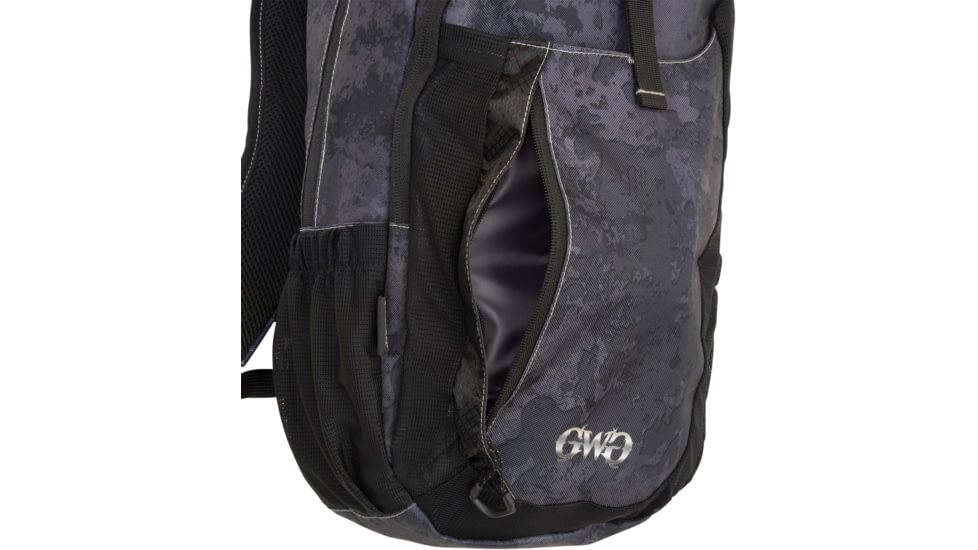 Girls With Guns Midnight Deluxe Backpack w/ Lockable Concealed Carry, Black/Shade Blackout Camo, 10 in x 19 in x 7.5 in, 70637