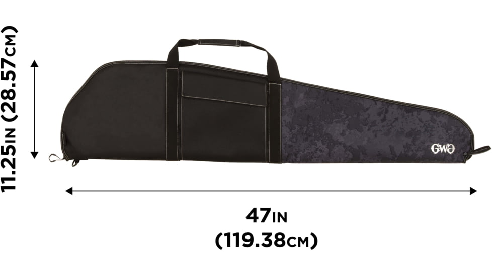 Girls With Guns Midnight Lockable Rifle Case, 46in Scoped/Non-Scoped Rifle, Black/Shade Blackout Camo, 47 in x 11.25 in, 907-46