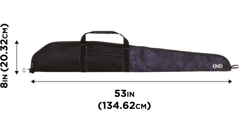 Girls With Guns Midnight Lockable Shotgun Case, 52in Shotguns, Black/Shade Blackout Camo, 53 in x 8 in, 907-52