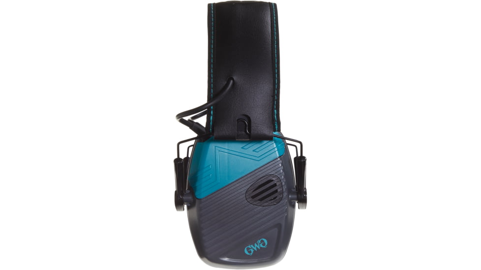 Girls With Guns Shield Low-Profile Electronic Earmuffs, 24 dB NRR, ANSI S3.19 &amp; CE EN352-1 Hearing Protection Rated, Gray/Teal/Black, One Size, 2348