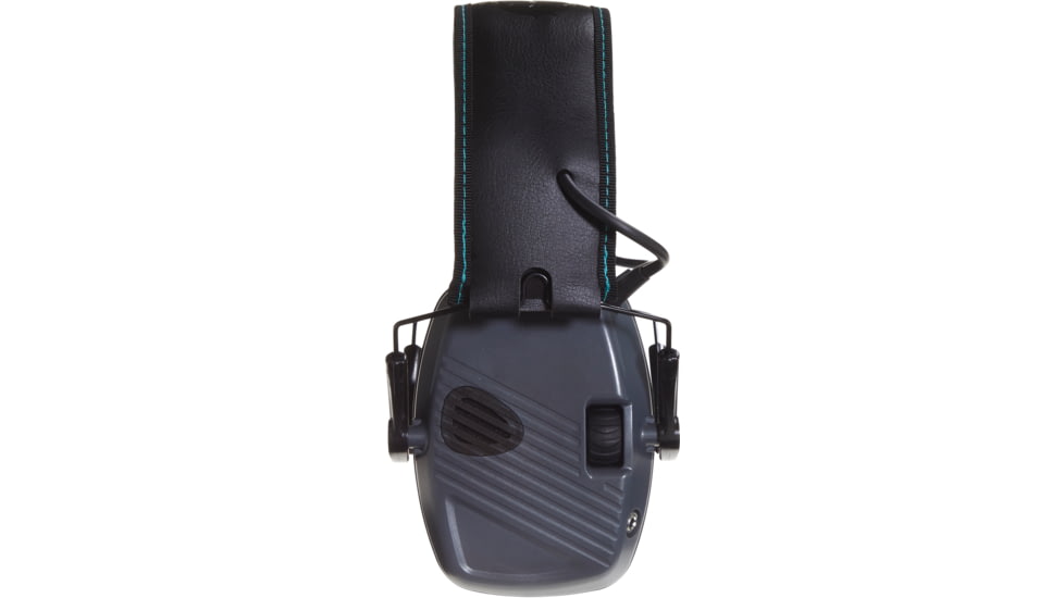 Girls With Guns Shield Low-Profile Electronic Earmuffs, 24 dB NRR, ANSI S3.19 &amp; CE EN352-1 Hearing Protection Rated, Gray/Teal/Black, One Size, 2348