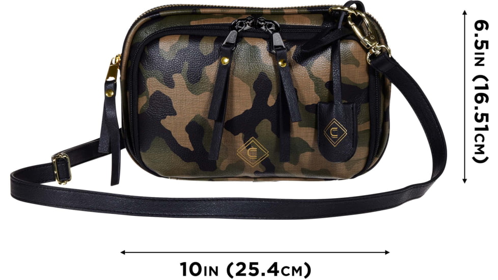 Girls With Guns Tomboy Clutch Purse, Lockable Concealed Carry, Ambidextrous, Camo, 10 in x 6.5 in x 2 in, 90-90