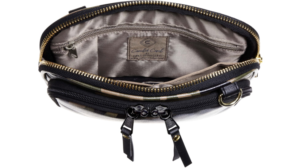 Girls With Guns Tomboy Clutch Purse, Lockable Concealed Carry, Ambidextrous, Camo, 10 in x 6.5 in x 2 in, 90-90